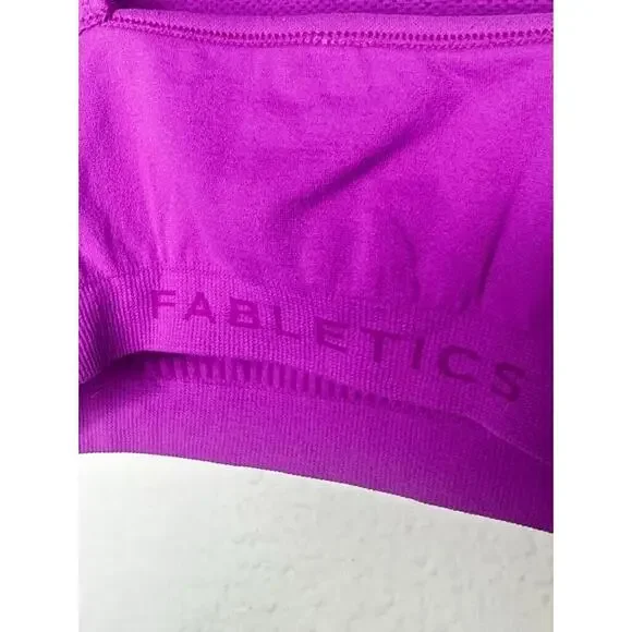 Fabletics Purple Sports Bra Strap Size XXXS 3XS Sports No pads - Picture 3 of 7